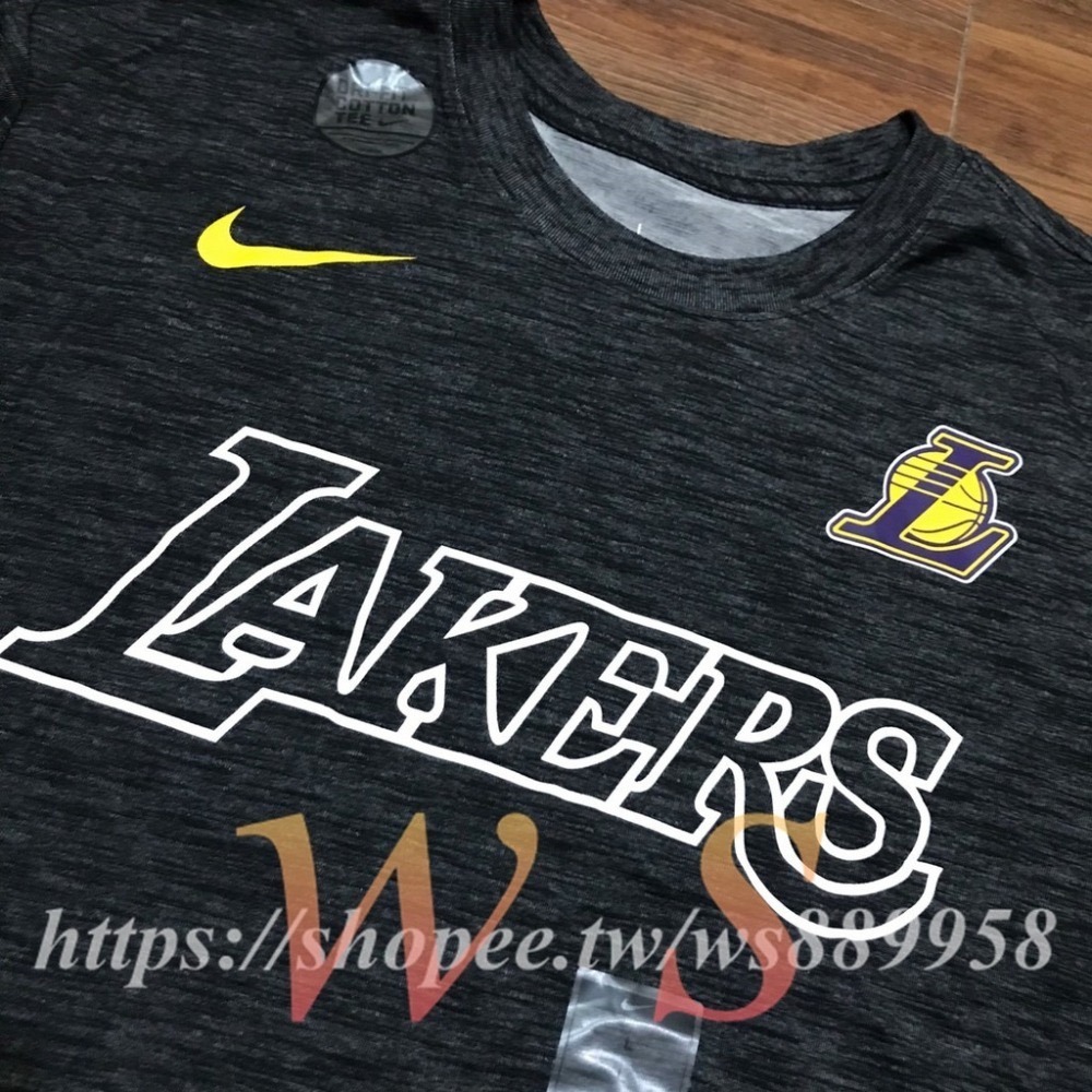 【WS】NIKE LAKERS 湖人隊 籃球 球衣 紫金大軍 KOBE LBJ AD 短T AT0877-010-細節圖3