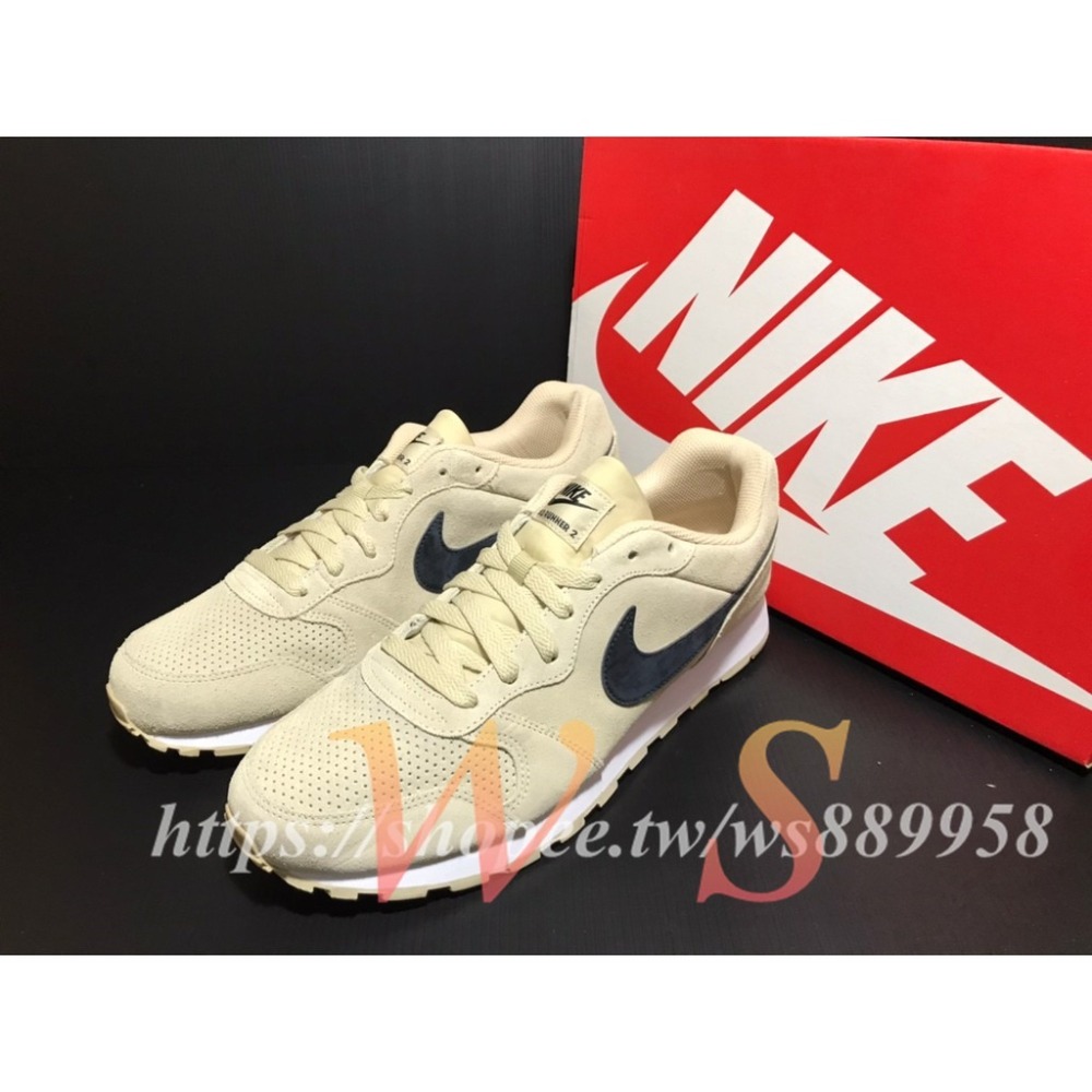 【WS】NIKE MD Runner 2 Suede 男款 米黃 麂皮 復古 慢跑鞋 AQ9211-700-細節圖2