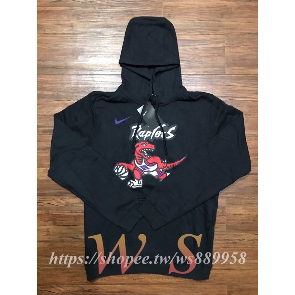 【WS】NIKE NBA AS M Toronto Raptors Club 暴龍隊 帽T 黑 CI4537-010-細節圖2