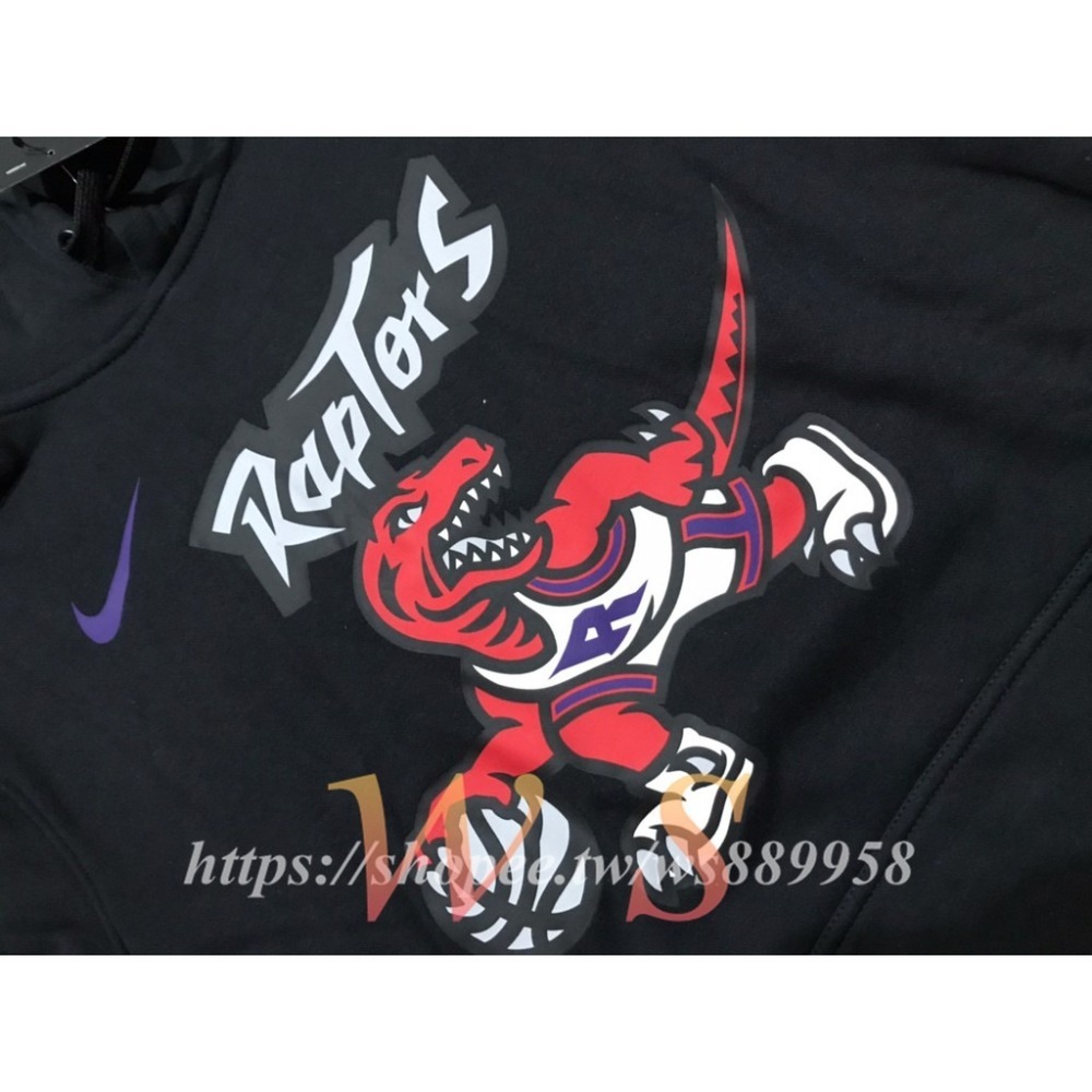 【WS】NIKE NBA AS M Toronto Raptors Club 暴龍隊 帽T 黑 CI4537-010-細節圖3