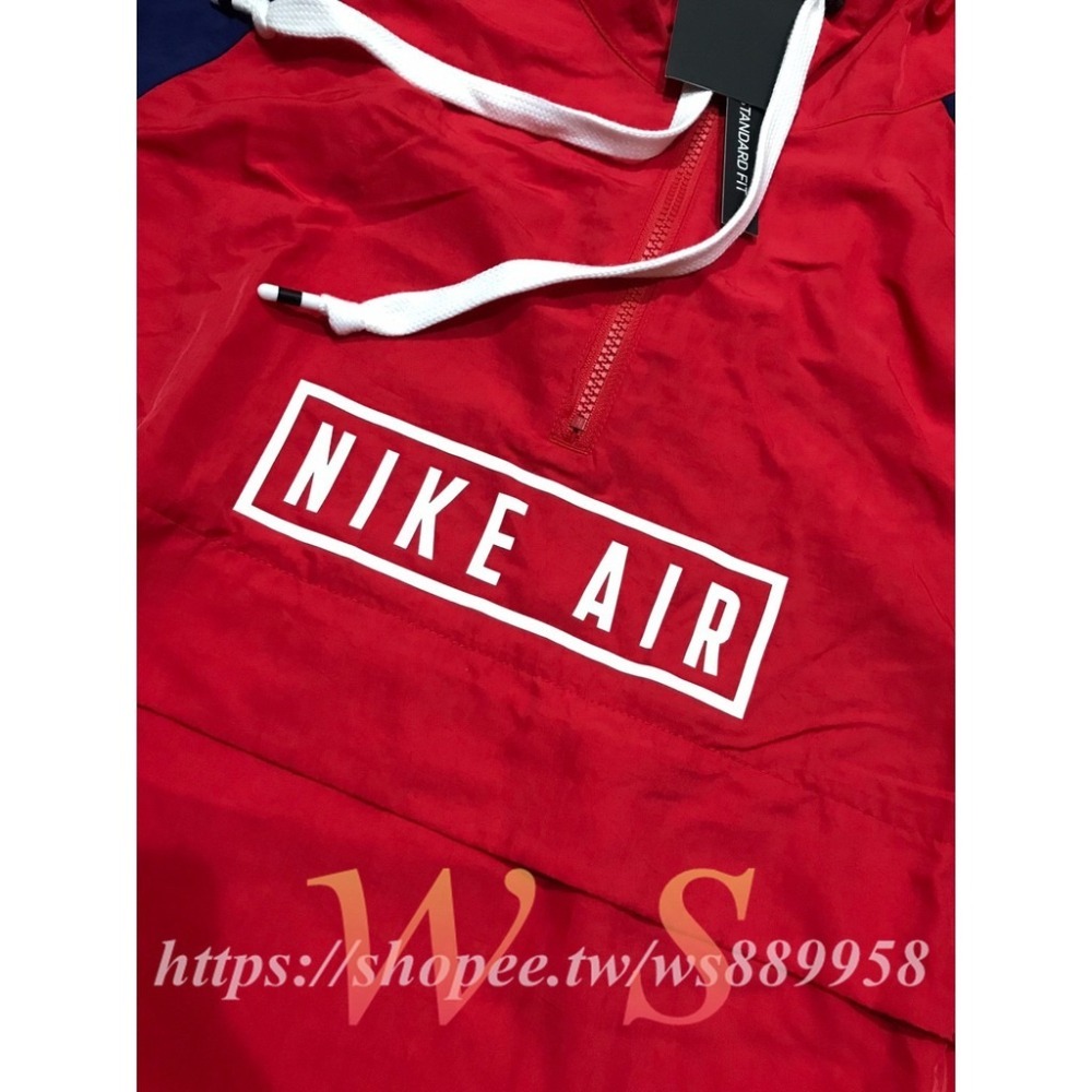 【WS】NIKE NSW AIR 半開襟 風衣 衝鋒外套 男款 藍紅 BV5164-657-細節圖2