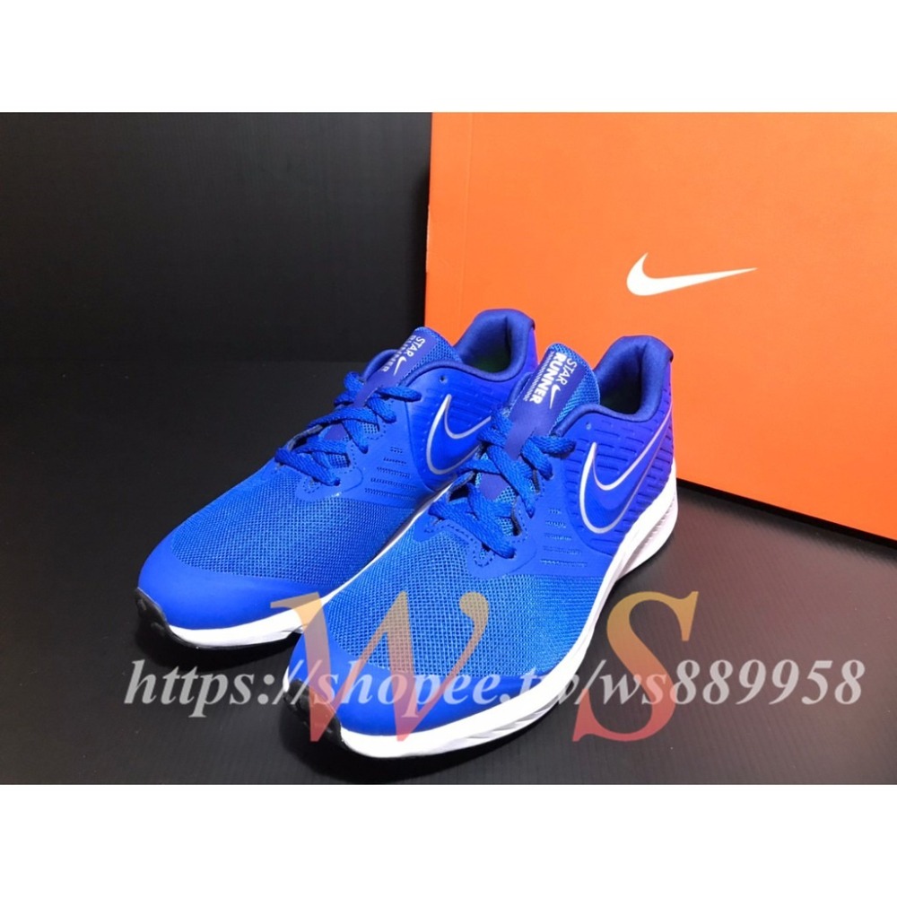 【WS】NIKE STAR RUNNER 2 (GS) 藍 童鞋 跑步鞋 休閒 運動鞋 AQ3542-400-細節圖2