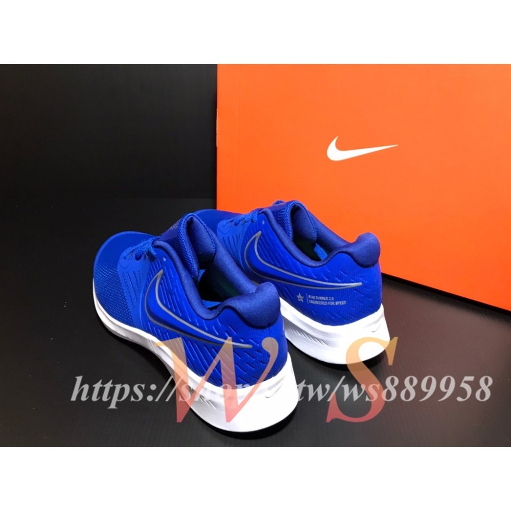 【WS】NIKE STAR RUNNER 2 (GS) 藍 童鞋 跑步鞋 休閒 運動鞋 AQ3542-400-細節圖3