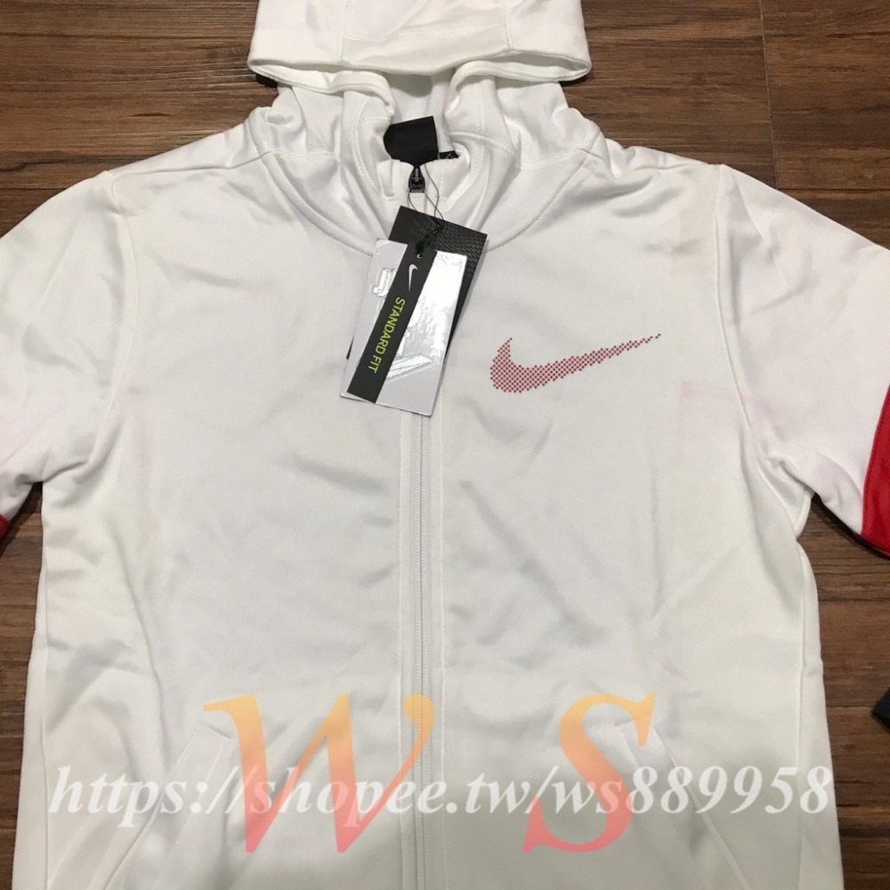 【WS】NIKE THERMA DRY FIT HOODIE 童裝 白黑 拼接 保暖 連帽外套 BV3849-100-細節圖3