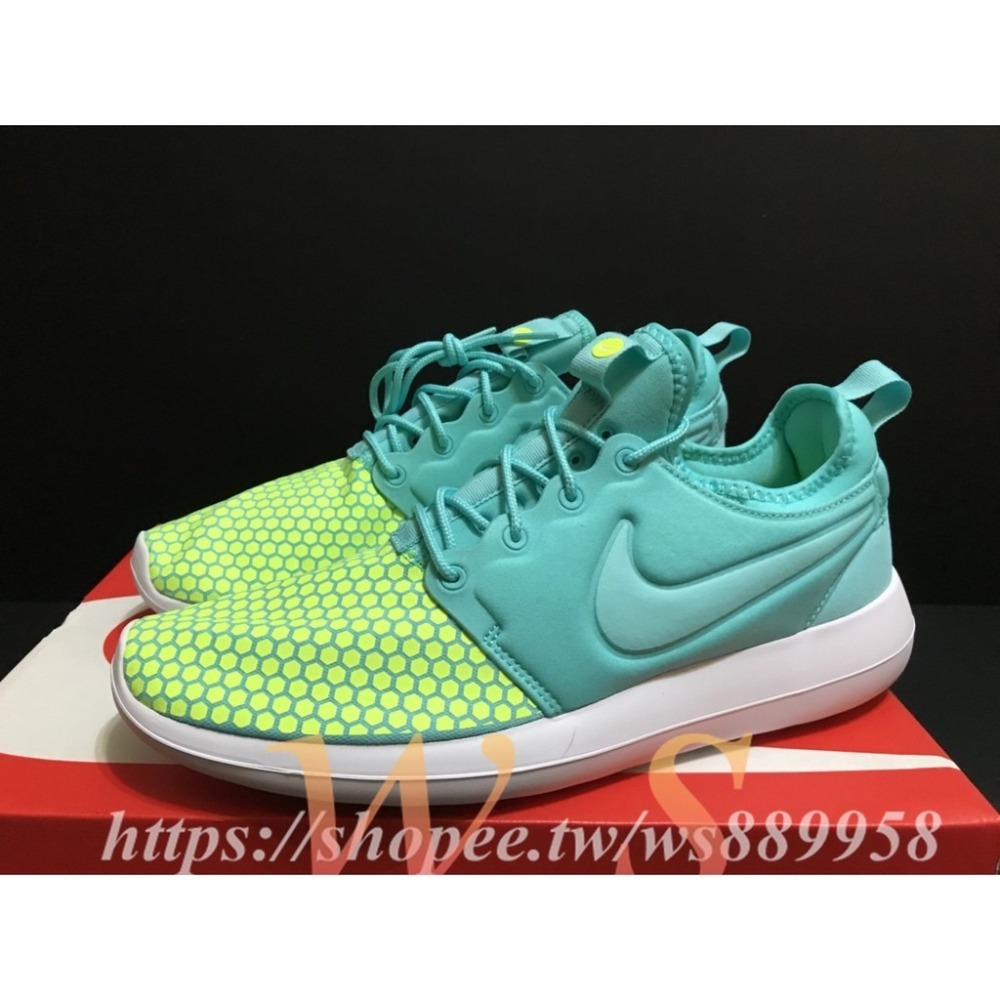 【WS】NIKE ROSHE ONE FLYKNIT 慢跑 休閒 青綠色 918245-300-細節圖2