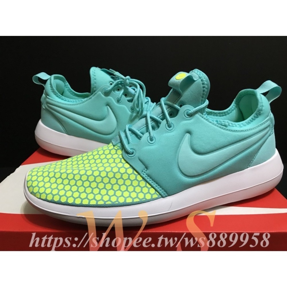 【WS】NIKE ROSHE ONE FLYKNIT 慢跑 休閒 青綠色 918245-300-細節圖3