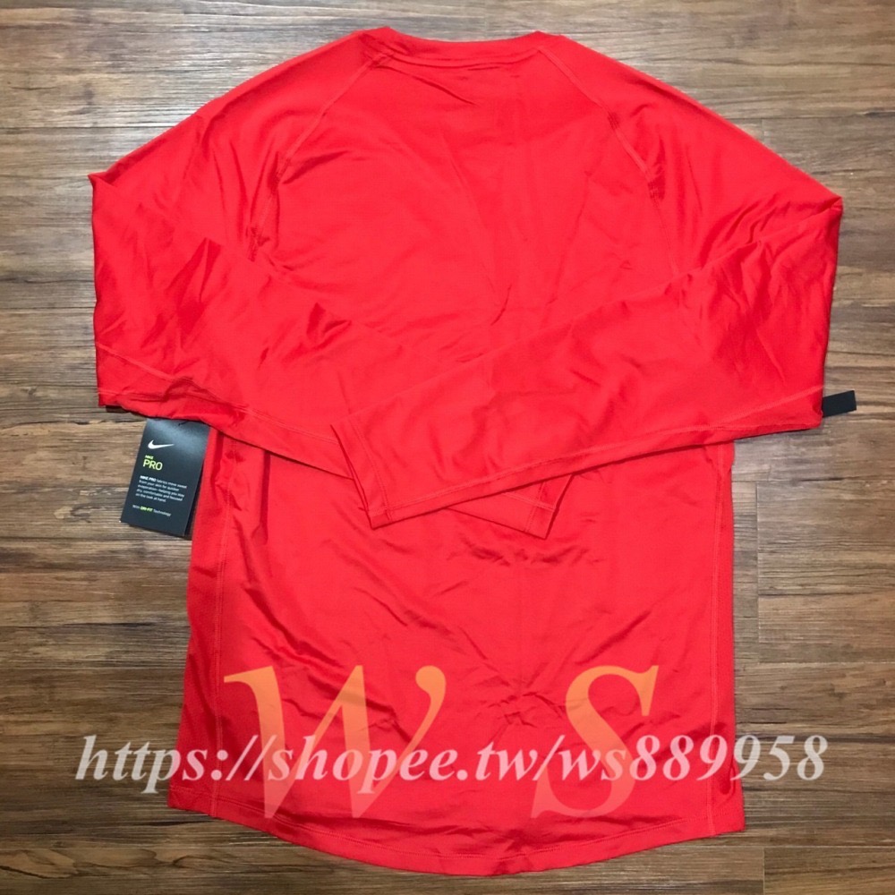【WS】NIKE PRO DRY 紅 男款 跑步 訓練 健身 運動 長袖 BV5595-657-細節圖5