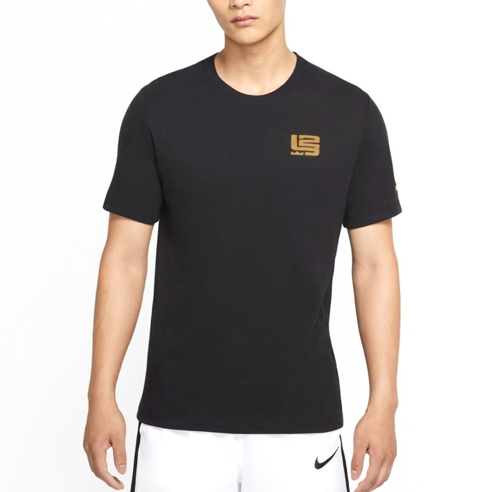 【WS】NIKE DRY LBJ 黑色 仁義禮智信 黑金 運動 休閒 籃球 短T T恤 CV1058-010-細節圖4
