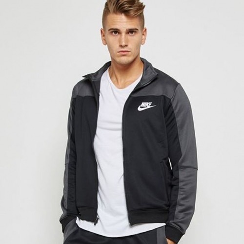 【WS】NIKE NSW 立領外套 黑灰 雙口袋 訓練 健身 運動外套 男款 861775-060-細節圖2