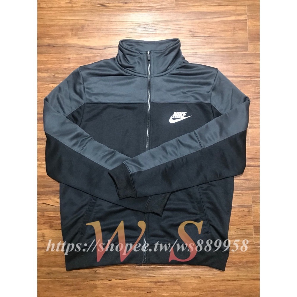 【WS】NIKE NSW 立領外套 黑灰 雙口袋 訓練 健身 運動外套 男款 861775-060-細節圖5