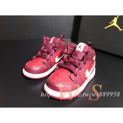 【WS】AIR JORDAN 1 MID SE (TD) 紅 小芝加哥 AJ1 籃球鞋 小童鞋 AV5172-600