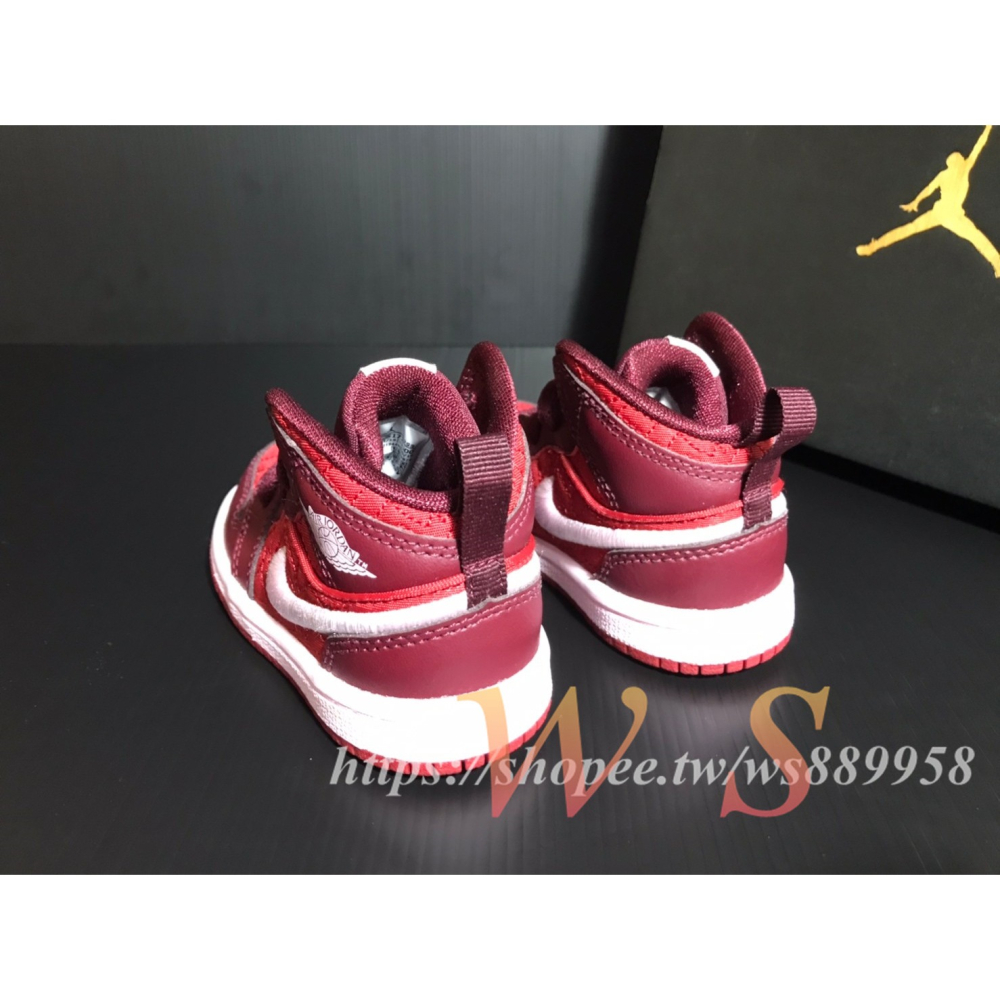 【WS】AIR JORDAN 1 MID SE (TD) 紅 小芝加哥 AJ1 籃球鞋 小童鞋 AV5172-600-細節圖3