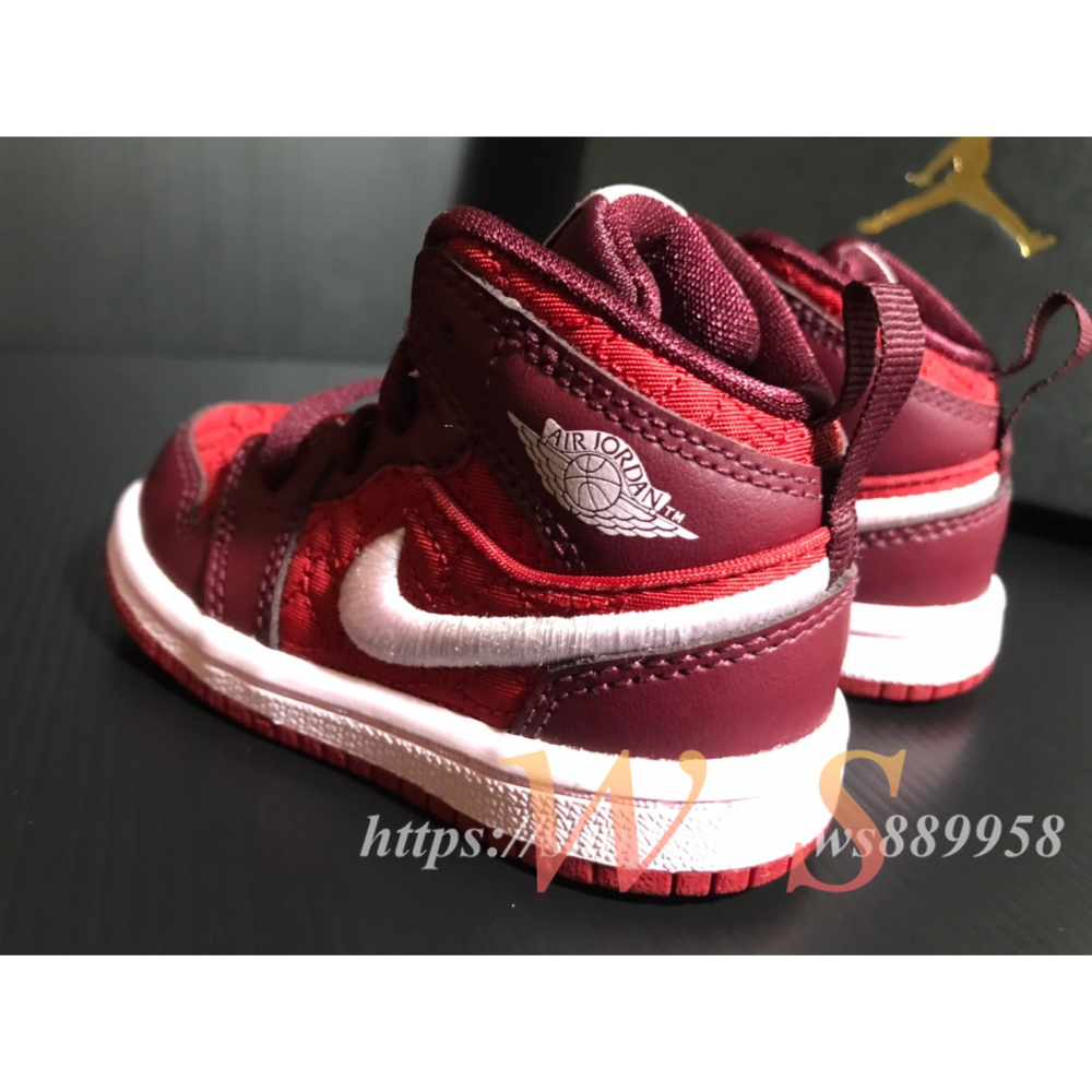 【WS】AIR JORDAN 1 MID SE (TD) 紅 小芝加哥 AJ1 籃球鞋 小童鞋 AV5172-600-細節圖4