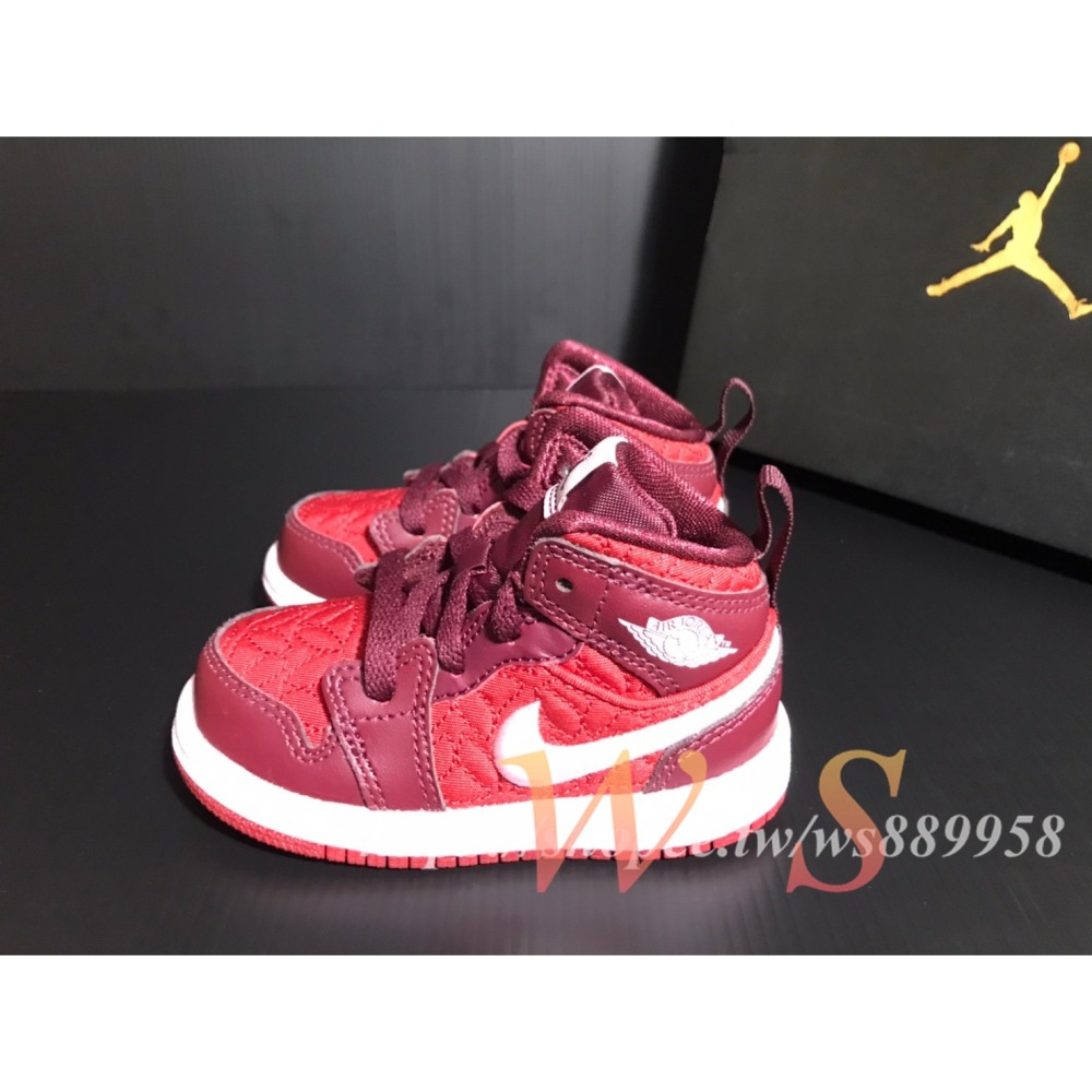 【WS】AIR JORDAN 1 MID SE (TD) 紅 小芝加哥 AJ1 籃球鞋 小童鞋 AV5172-600-細節圖2