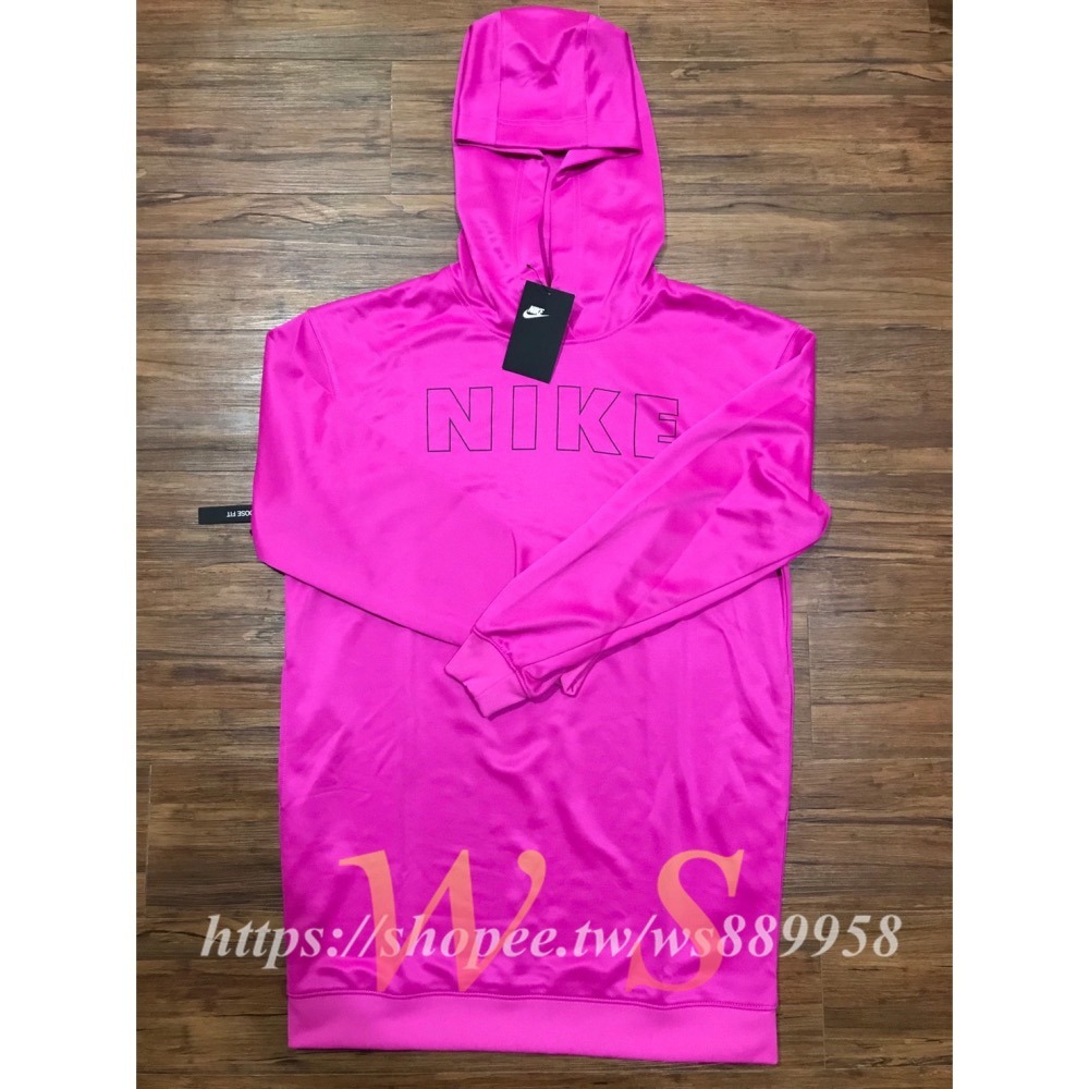 【WS】NIKE AIR HOODIE 女款 粉 運動 休閒 連帽 帽T 休閒外套 連帽外套 長版 CJ3113-601-細節圖5