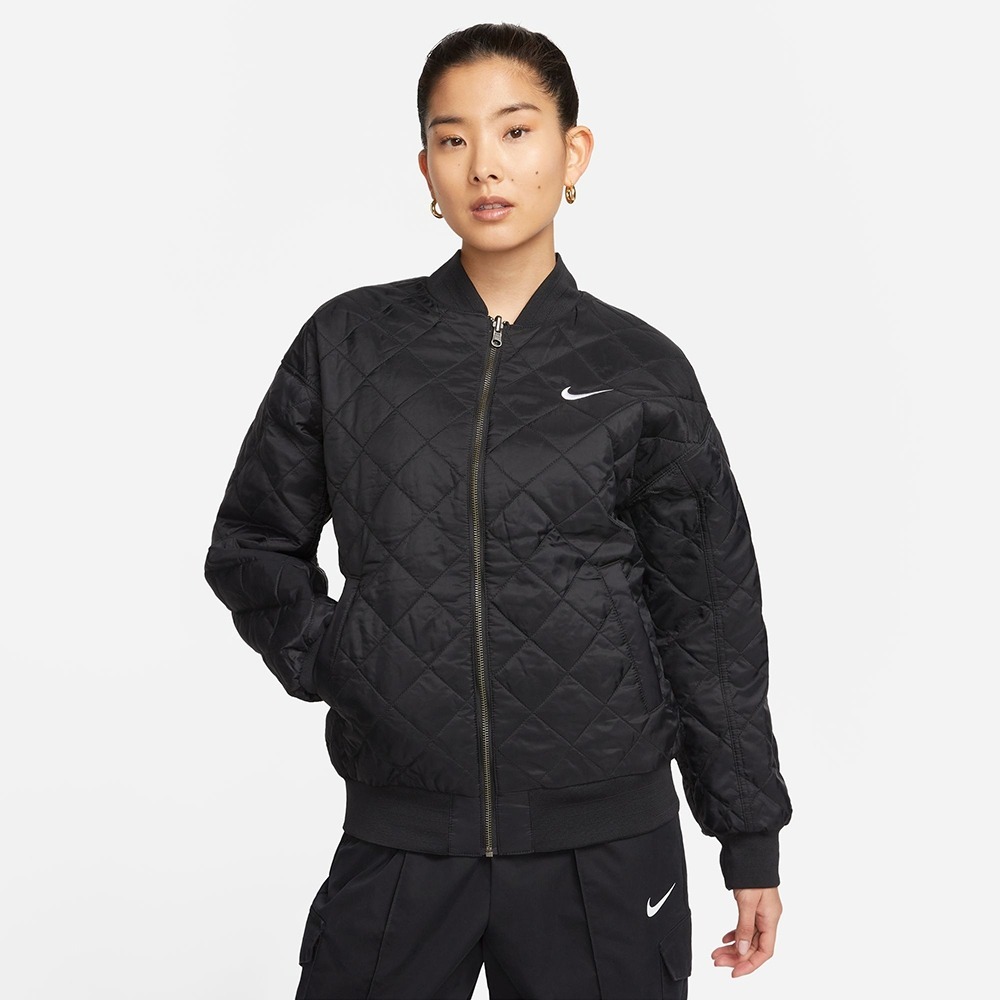【WS】NIKE NSW VRSTY BMBR JKT 女款 立領 運動 休閒 保暖 飛行外套 DV7877-010-細節圖2
