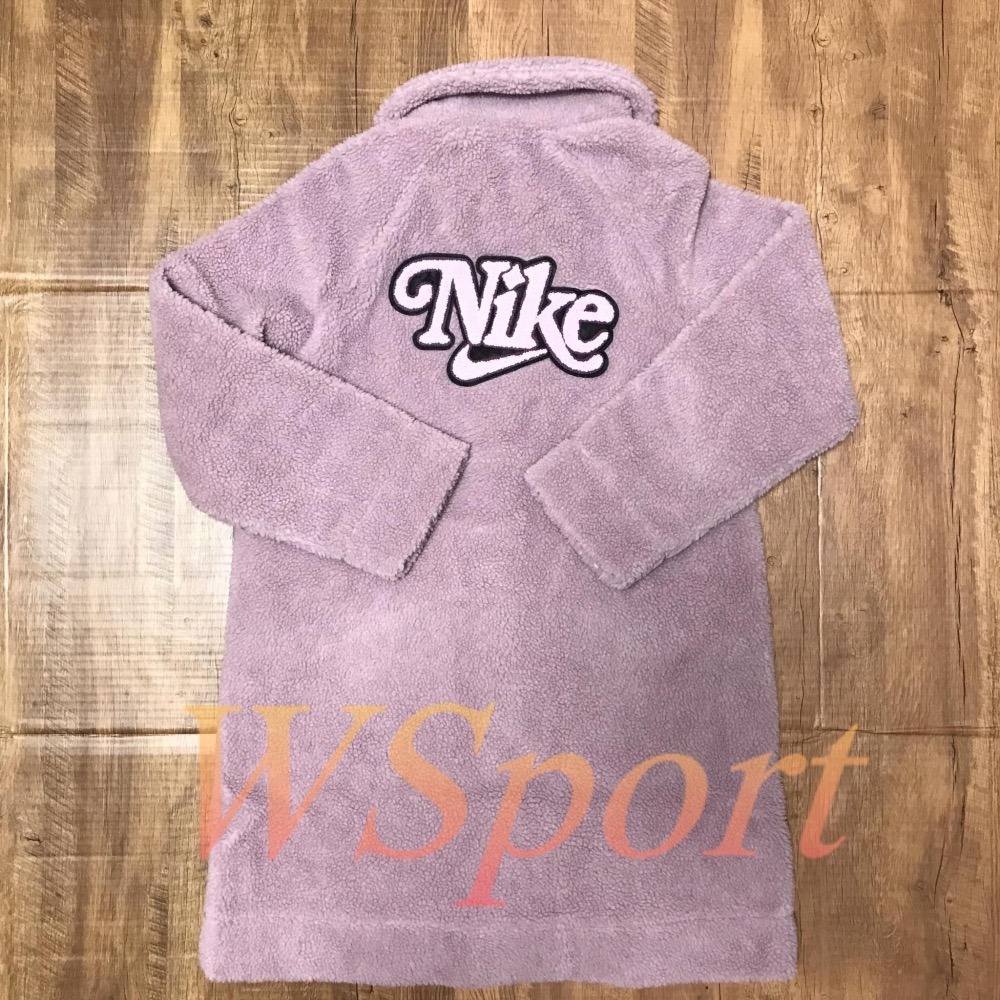 【WS】NIKE NSW SHRPAJKT JKT 女 立領 休閒 保暖 羊羔絨 長版 外套 FB1799-588-細節圖3