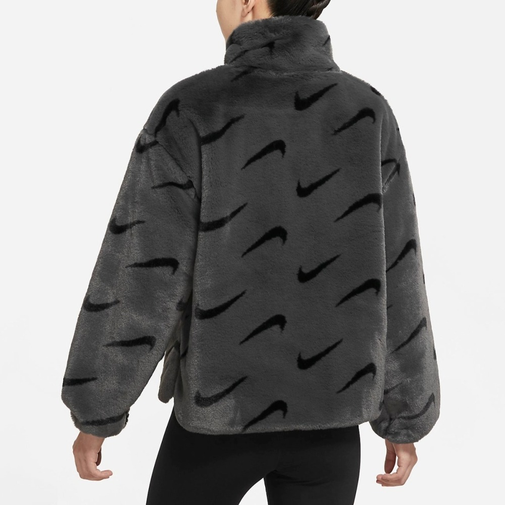 【WS】NIKE NSW FX FUR AOP JKT 女款 運動 休閒 毛毛 保暖 立領 外套 DQ6843-070-細節圖2