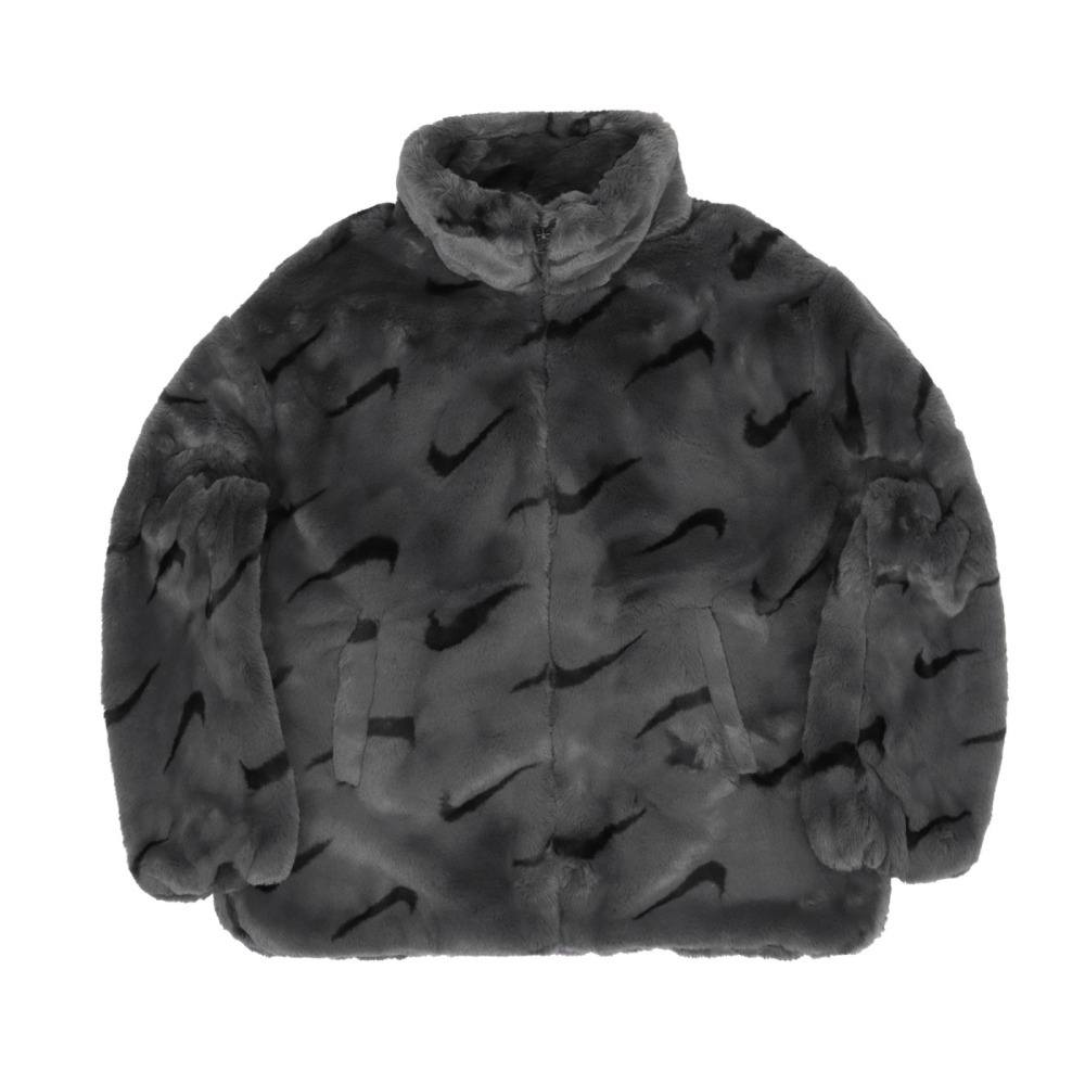 【WS】NIKE NSW FX FUR AOP JKT 女款 運動 休閒 毛毛 保暖 立領 外套 DQ6843-070-細節圖6