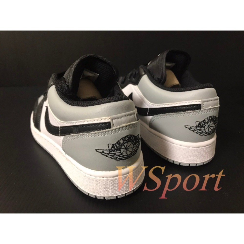 【WS】NIKE JORDAN 1 LOW (GS) SHADOW TOE 黑灰影子 休閒鞋 553560-052-細節圖3