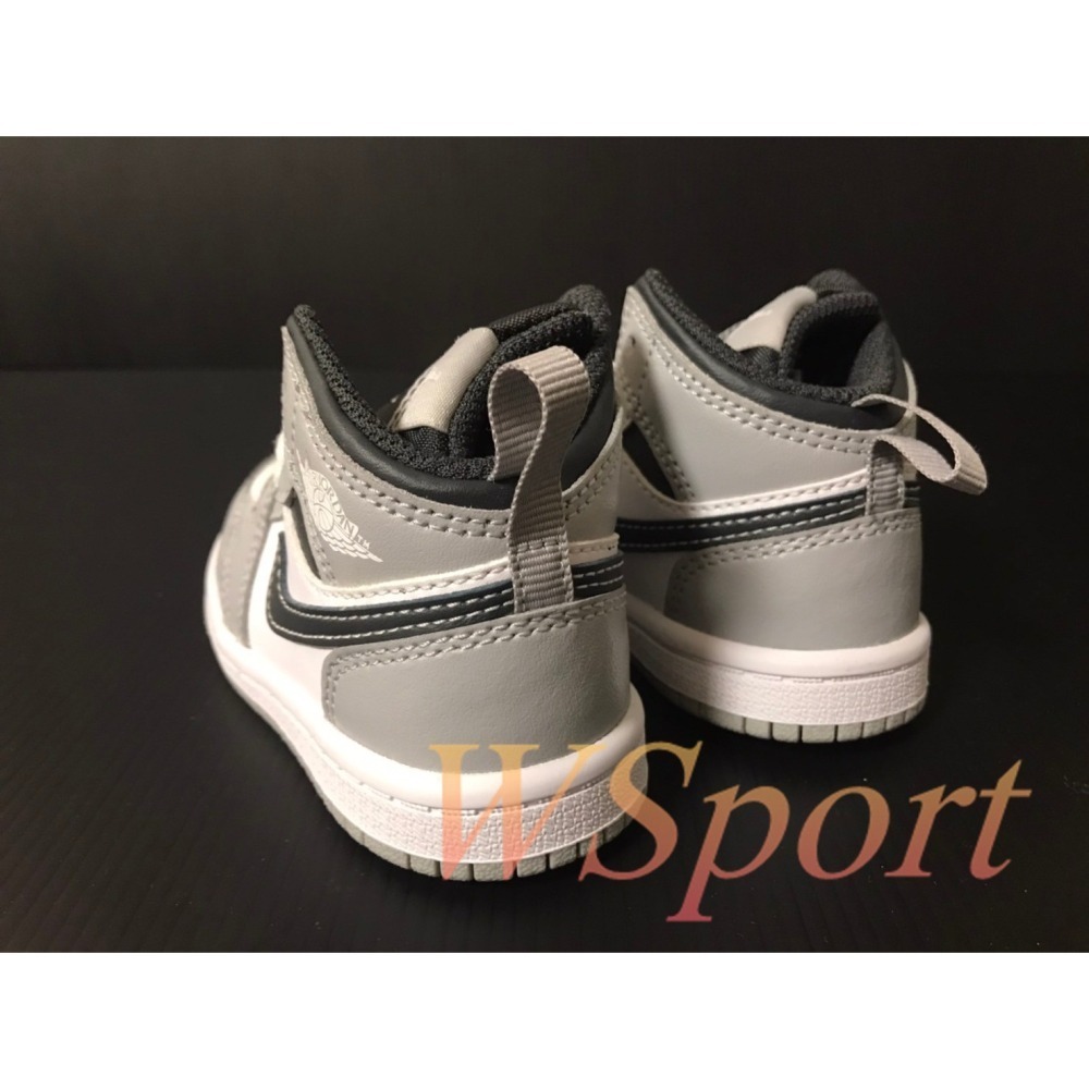 【WS】NIKE JORDAN 1 MID TD SMOKE GREY 煙霧灰 學步鞋 休閒鞋 640735-078-細節圖3