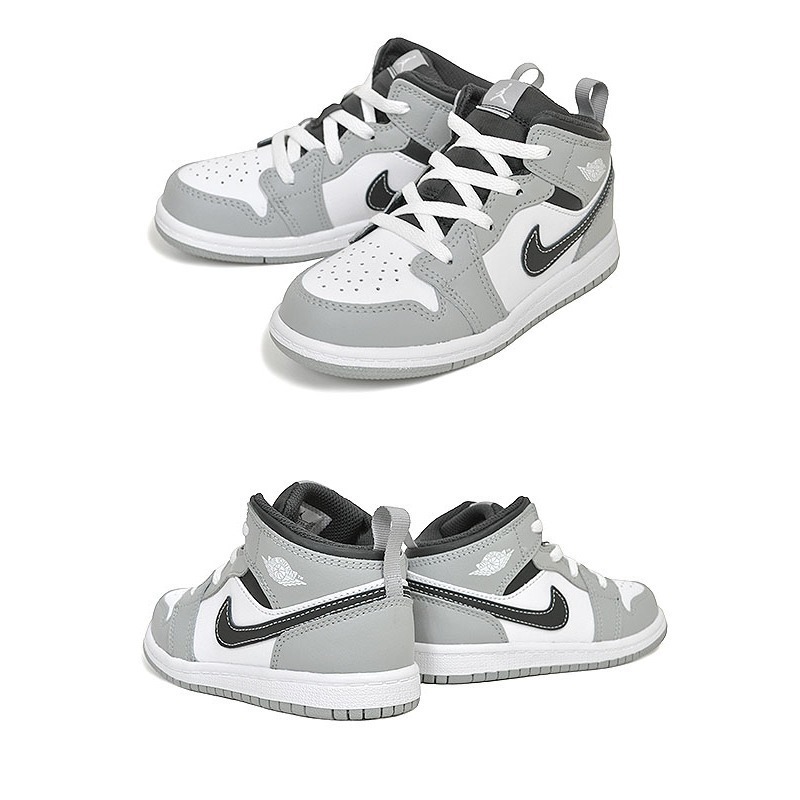 【WS】NIKE JORDAN 1 MID TD SMOKE GREY 煙霧灰 學步鞋 休閒鞋 640735-078-細節圖6