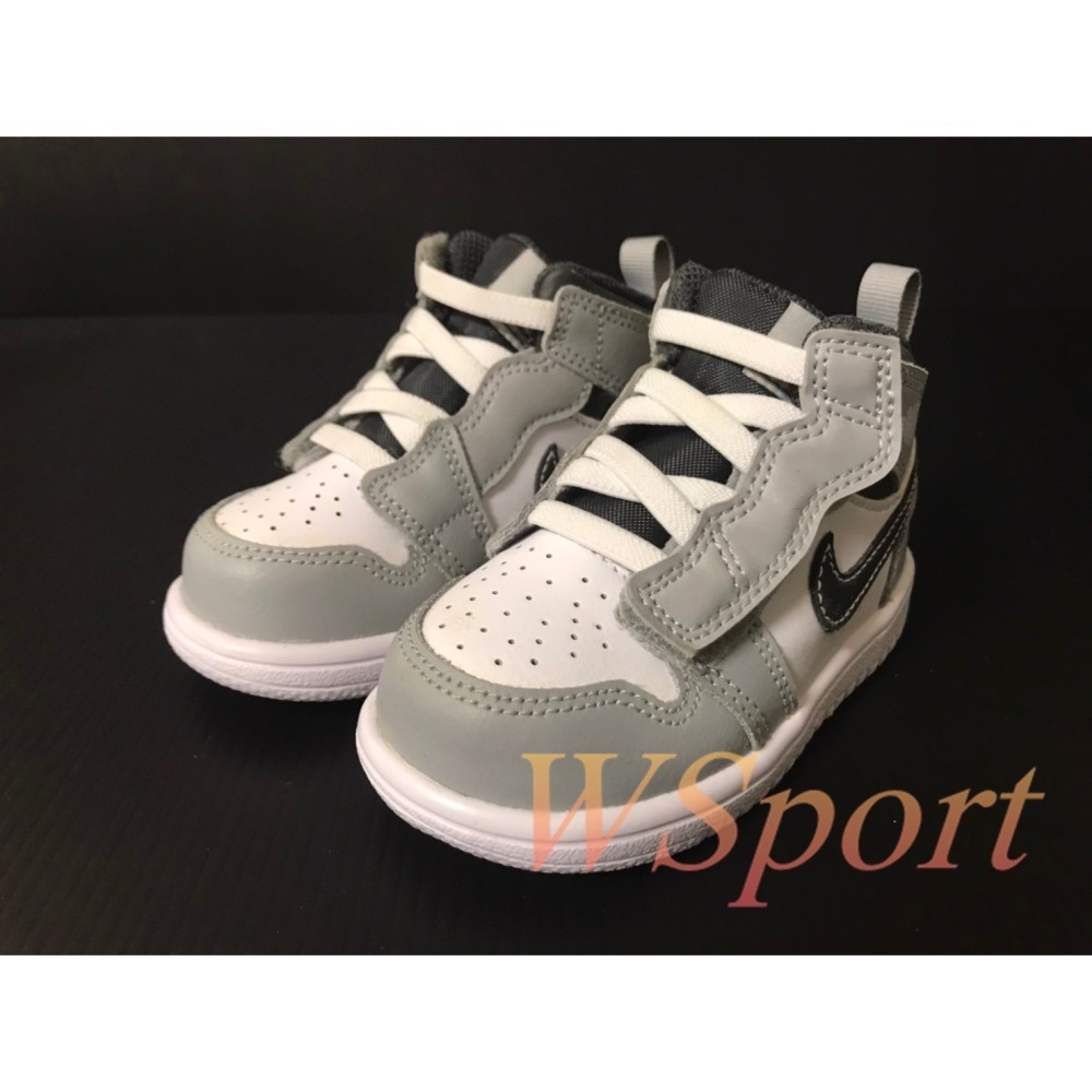 【WS】NIKE JORDAN 1 MID ALT TD 煙霧灰 學步鞋 休閒鞋 AR6352-078-細節圖2