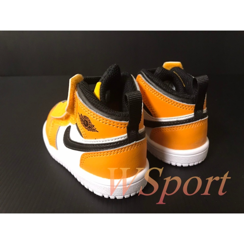 【WS】NIKE JORDAN 1 MID TD TAXI  AJ1 黑白黃 學步鞋 休閒鞋 AR6352-701-細節圖3