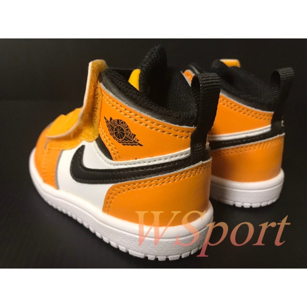 【WS】NIKE JORDAN 1 MID TD TAXI  AJ1 黑白黃 學步鞋 休閒鞋 AR6352-701-細節圖5