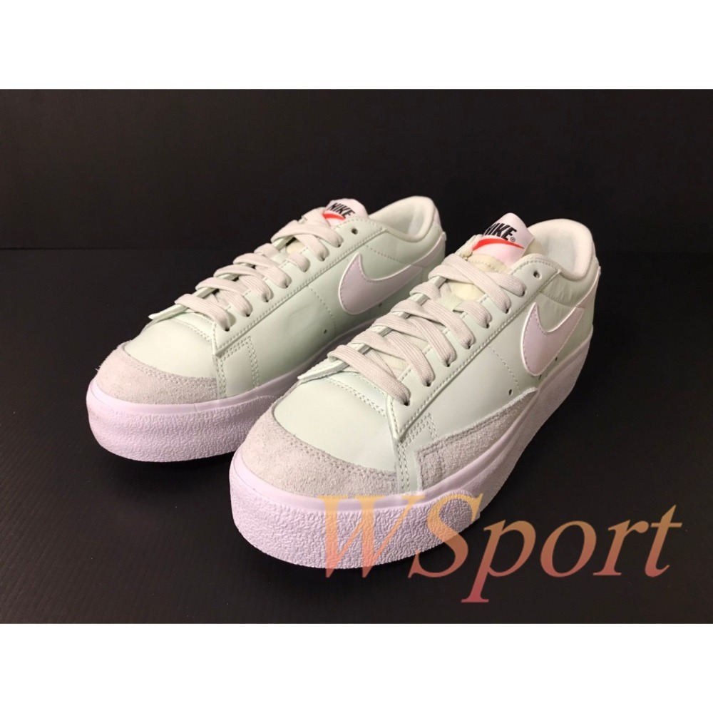 【WS】NIKE W BLAZER LOW 女鞋 蘋果綠 運動 復古 增高 厚底 休閒鞋 DJ0292-300-細節圖2