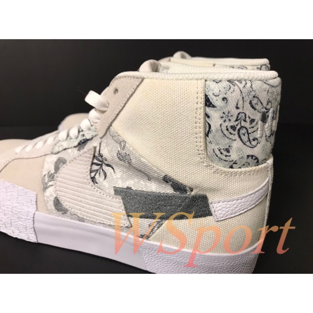 【WS】NIKE SB ZOOM BLAZER MID PRM 男鞋 灰 運動 復古 花卉 休閒鞋 DM0859-100-細節圖5