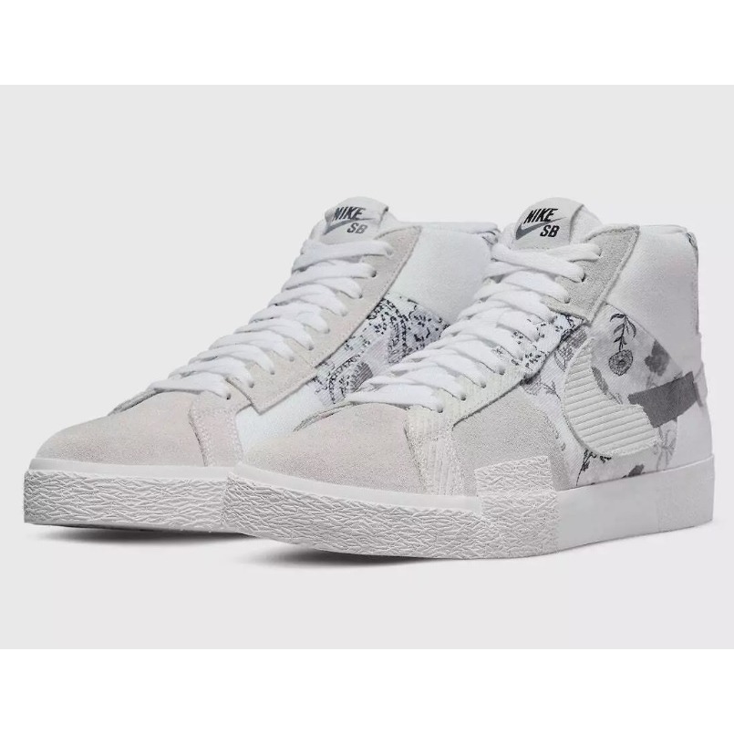 【WS】NIKE SB ZOOM BLAZER MID PRM 男鞋 灰 運動 復古 花卉 休閒鞋 DM0859-100-細節圖7