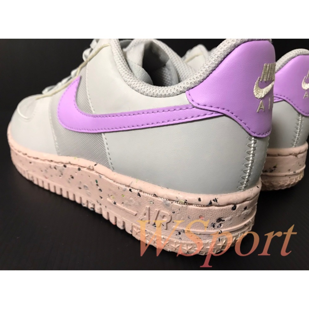 【WS】NIKE W AIR FORCE 1  CRATER 女鞋 灰粉 運動 復古 休閒鞋 DM8914-001-細節圖4