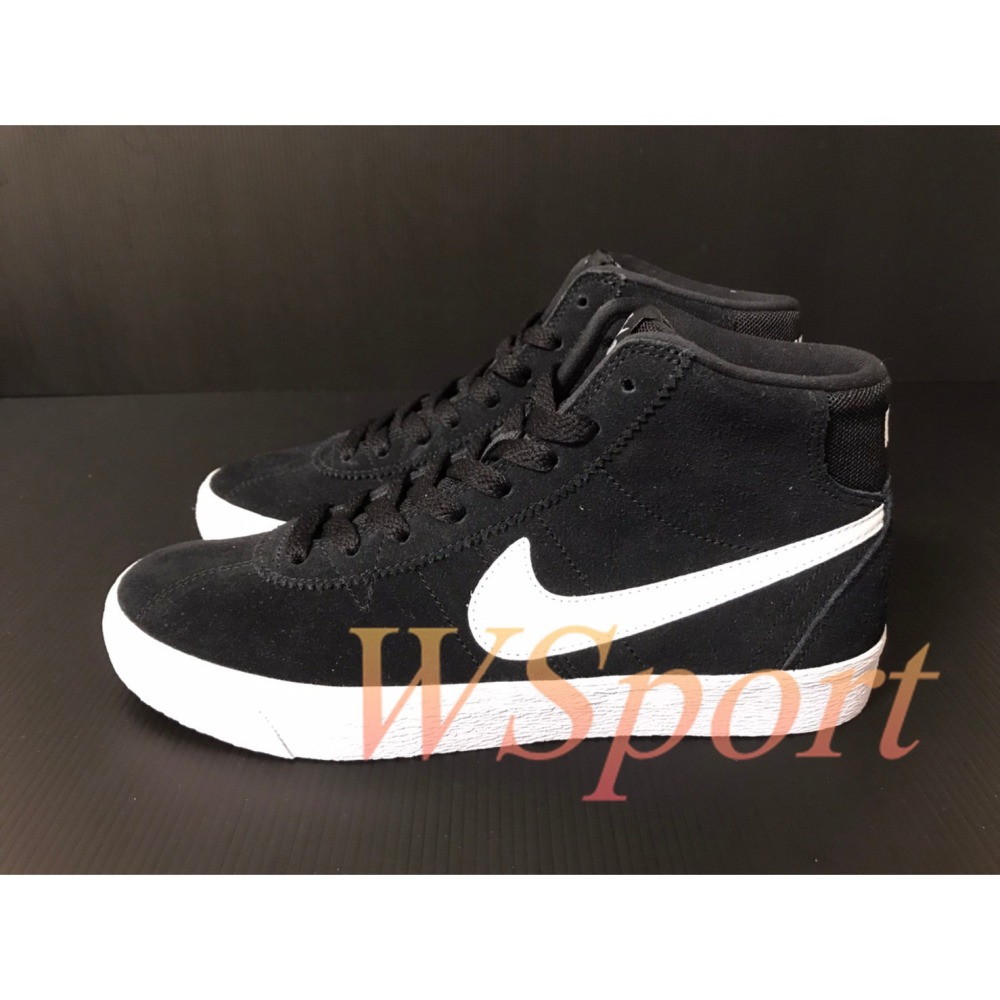 【WS】NIKE W SB BRUIN HI  女鞋 黑白 運動 復古 中筒 滑版 球鞋 休閒鞋 DR0126-001-細節圖8