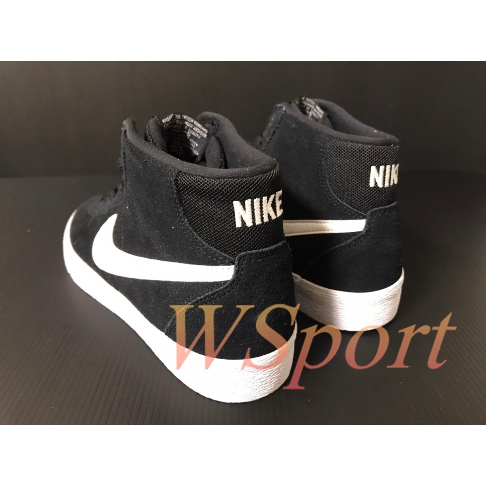 【WS】NIKE W SB BRUIN HI  女鞋 黑白 運動 復古 中筒 滑版 球鞋 休閒鞋 DR0126-001-細節圖10