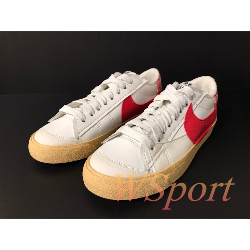 【WS】NIKE BLAZER LOW 77 JUMBO 白紅 男鞋 運動 復古 球鞋 休閒鞋 DR9865-100-細節圖2