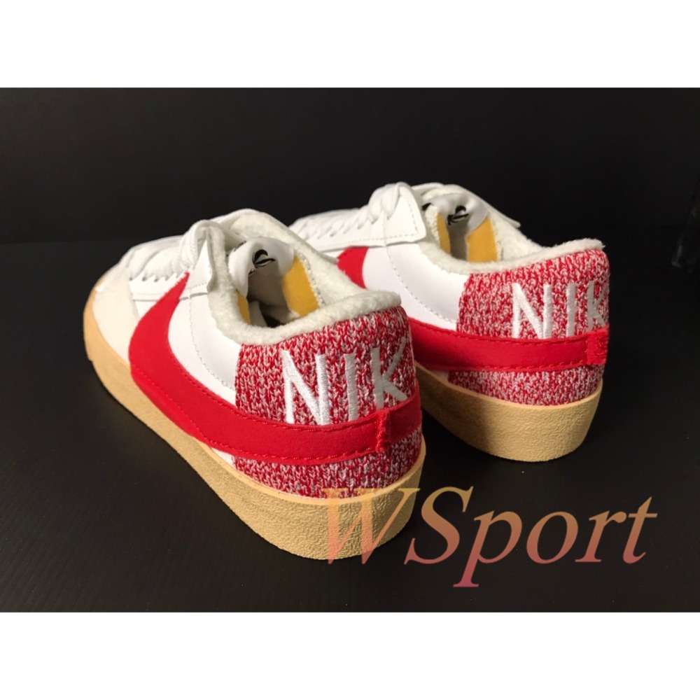 【WS】NIKE BLAZER LOW 77 JUMBO 白紅 男鞋 運動 復古 球鞋 休閒鞋 DR9865-100-細節圖3