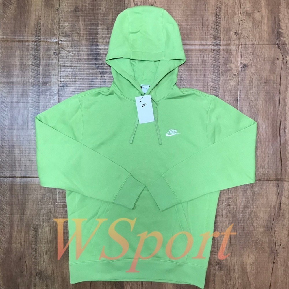 【WS】NIKE NSW CLUB HOODIE 男款 螢光 蘋果綠 長袖 帽T BV2655-332-細節圖7