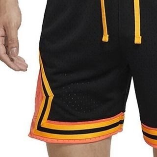 【WS】NIKE  DRI-FIT DIAMOND 黑橘 男款 運動 休閒 籃球 短褲 球褲 DH9076-011-細節圖4