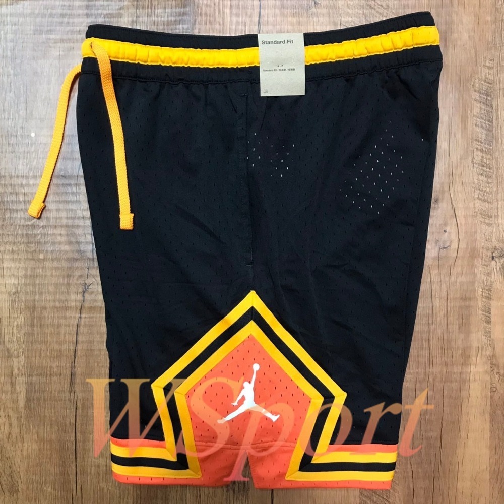 【WS】NIKE  DRI-FIT DIAMOND 黑橘 男款 運動 休閒 籃球 短褲 球褲 DH9076-011-細節圖8
