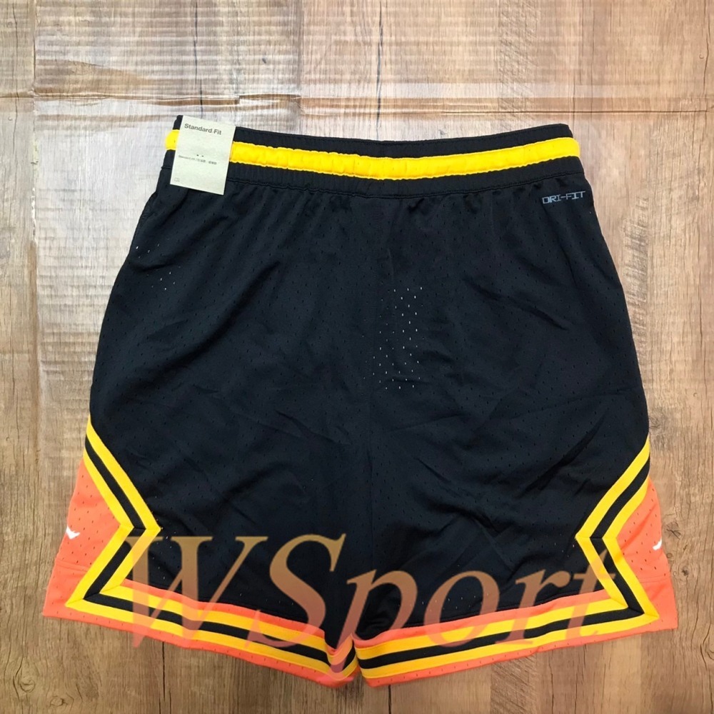 【WS】NIKE  DRI-FIT DIAMOND 黑橘 男款 運動 休閒 籃球 短褲 球褲 DH9076-011-細節圖9