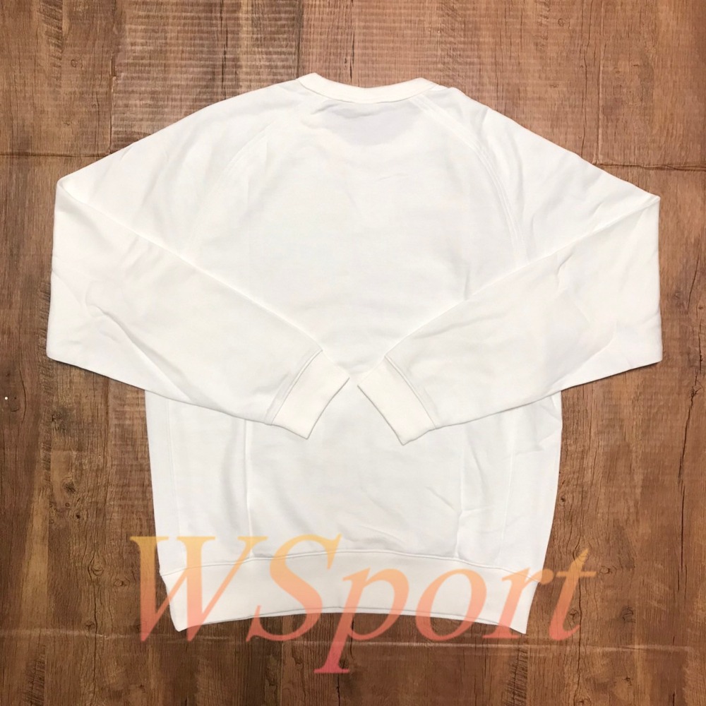 【WS】NIKE NSW HBR CREW 白 男款 運動 休閒 塗鴉 長袖 T恤 大學T DQ4170-100-細節圖3