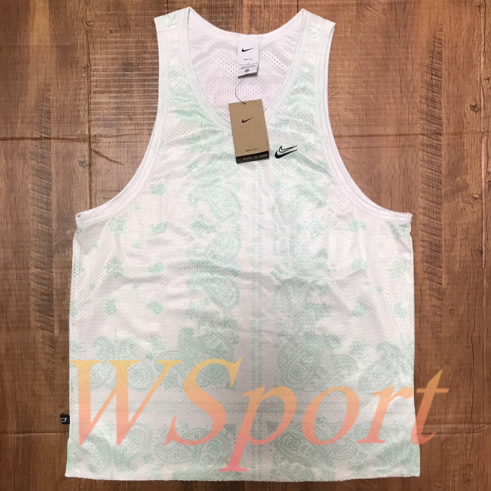 【WS】NIKE DRI-FIT KD 白綠 男款 運動 健身 訓練 網眼 背心 球衣 DH7372-121-細節圖7