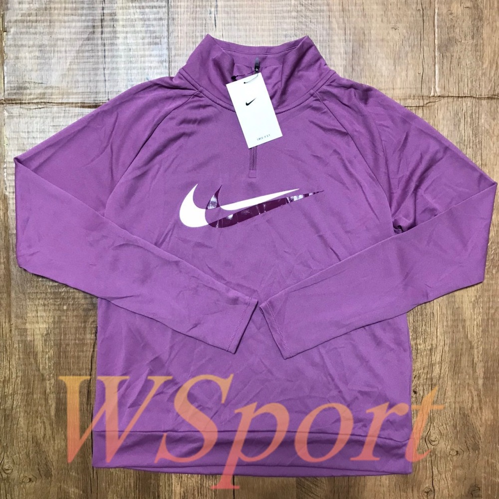 【WS】NIKE W DRI-FIT SWOOSH 女款 運動 健身 訓練 半開襟 長T 長袖 DD6842-507-細節圖5