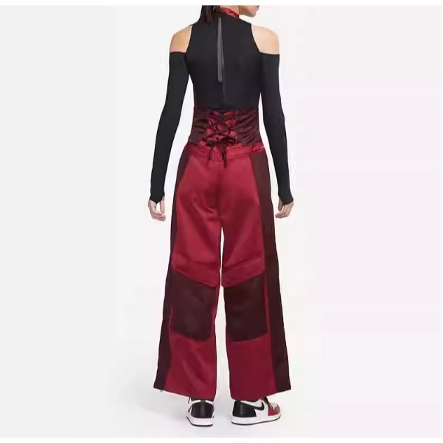 【WS】NIKE W JORDAN UTILITY 女款 酒紅 運動 休閒 寬褲 連身 吊袋褲 DM5298-690-細節圖2