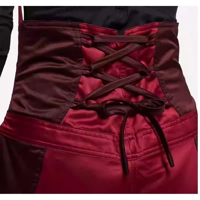 【WS】NIKE W JORDAN UTILITY 女款 酒紅 運動 休閒 寬褲 連身 吊袋褲 DM5298-690-細節圖7