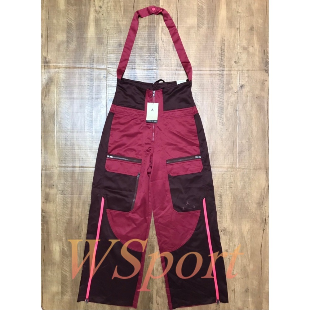 【WS】NIKE W JORDAN UTILITY 女款 酒紅 運動 休閒 寬褲 連身 吊袋褲 DM5298-690-細節圖10