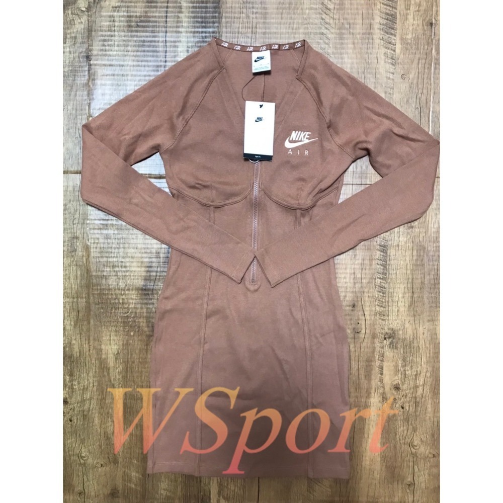 【WS】NIKE W AIR DRESS 女款 運動 休閒 緊身 長袖 洋裝 連身裙 DM6058-215-細節圖5