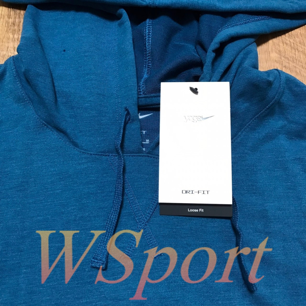 【WS】NIKE W YOGA HOODIE 女款 藍 運動 跑步 健身 瑜珈 連帽 長袖 帽T DM7034-404-細節圖6