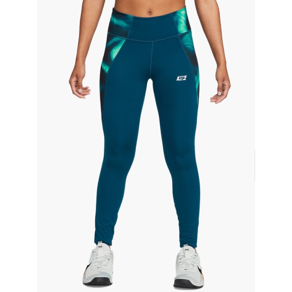 【WS】NIKE ONE DRI-FIT TIGHT 藍 女款 運動 健身 訓練 緊身 內搭 長褲 DQ6714-460-細節圖2